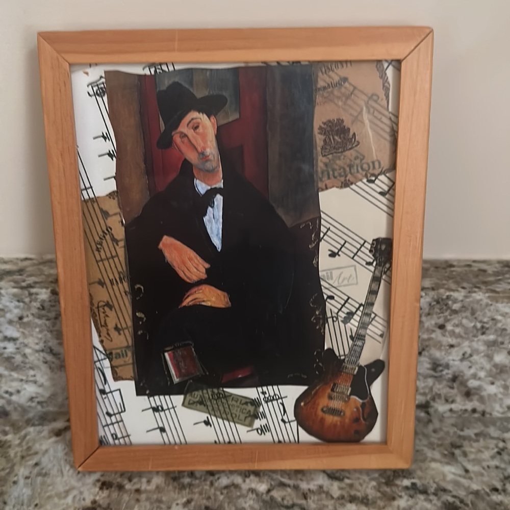 Man With Guitar by Claudette Castonguay